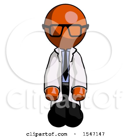 Orange Doctor Scientist Man Kneeling Front Pose by Leo Blanchette