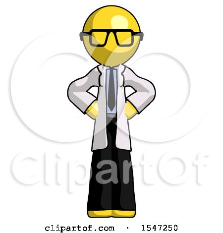 Yellow Doctor Scientist Man Hands on Hips by Leo Blanchette