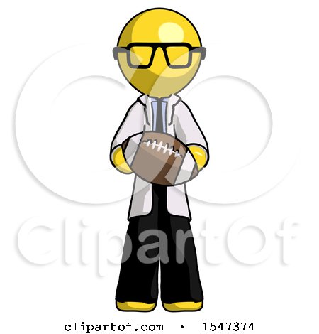 Yellow Doctor Scientist Man Giving Football to You by Leo Blanchette