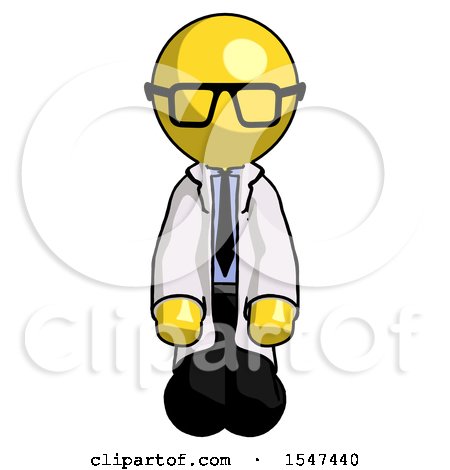 Yellow Doctor Scientist Man Kneeling Front Pose by Leo Blanchette