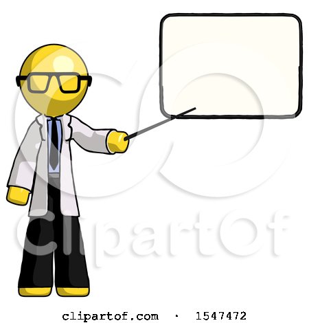 Yellow Doctor Scientist Man Giving Presentation in Front of Dry-erase Board by Leo Blanchette