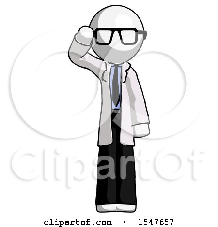 White Doctor Scientist Man Soldier Salute Pose by Leo Blanchette