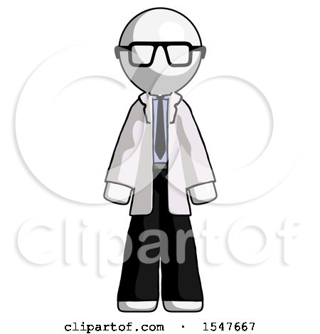 White Doctor Scientist Man Standing Facing Forward by Leo Blanchette