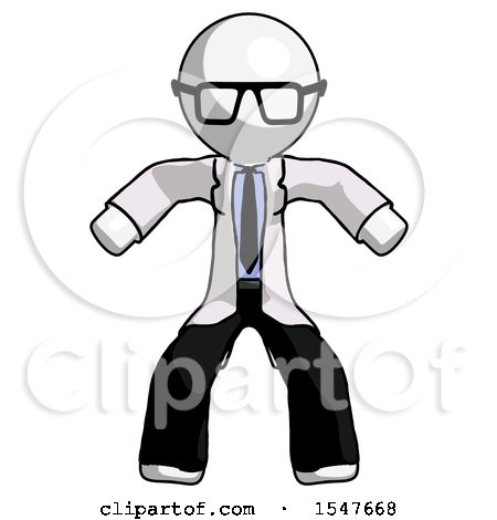 White Doctor Scientist Male Sumo Wrestling Power Pose by Leo Blanchette