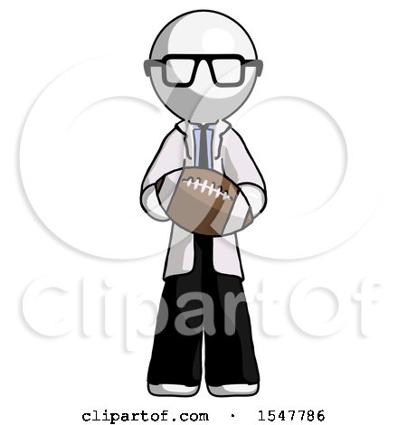 White Doctor Scientist Man Giving Football to You by Leo Blanchette