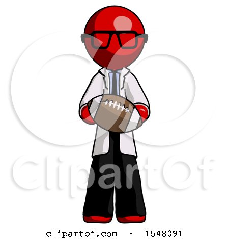Red Doctor Scientist Man Giving Football to You by Leo Blanchette