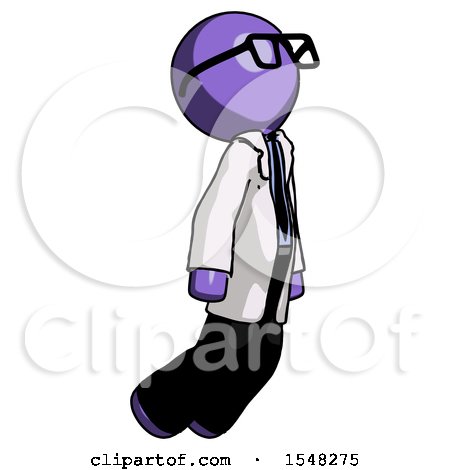 Purple Doctor Scientist Man Floating Through Air Right by Leo Blanchette