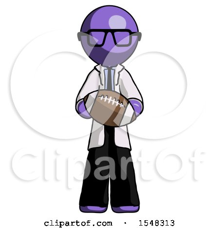 Purple Doctor Scientist Man Giving Football to You by Leo Blanchette