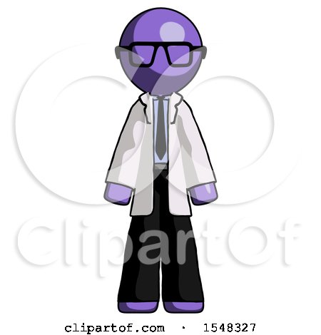 Purple Doctor Scientist Man Standing Facing Forward by Leo Blanchette