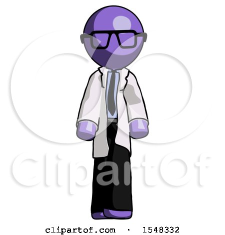 Purple Doctor Scientist Man Walking Front View by Leo Blanchette