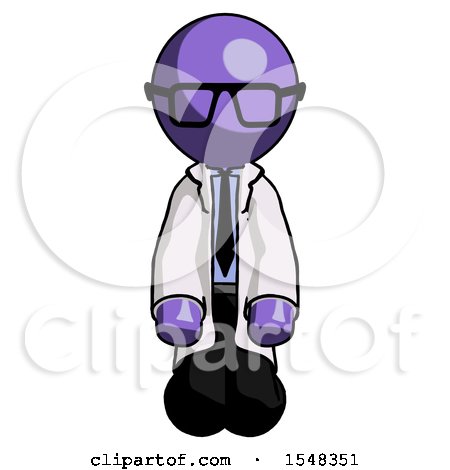 Purple Doctor Scientist Man Kneeling Front Pose by Leo Blanchette