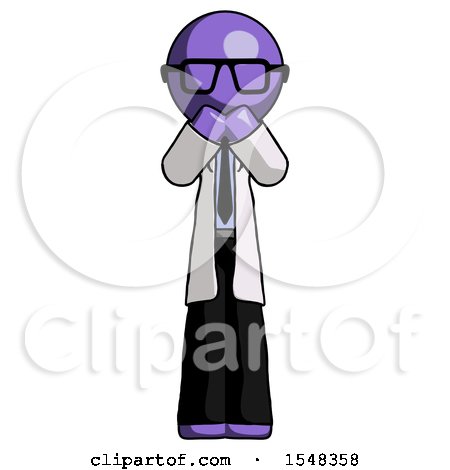 Purple Doctor Scientist Man Laugh, Giggle, or Gasp Pose by Leo Blanchette