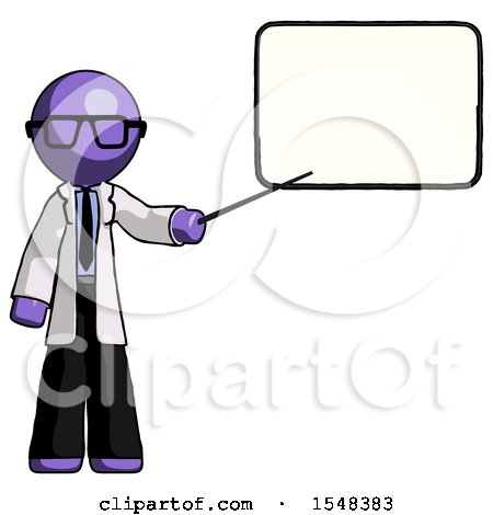 Purple Doctor Scientist Man Giving Presentation in Front of Dry-erase Board by Leo Blanchette