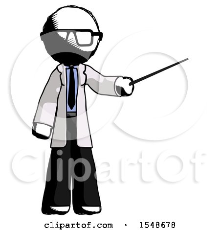 Ink Doctor Scientist Man Teacher or Conductor with Stick or Baton Directing by Leo Blanchette