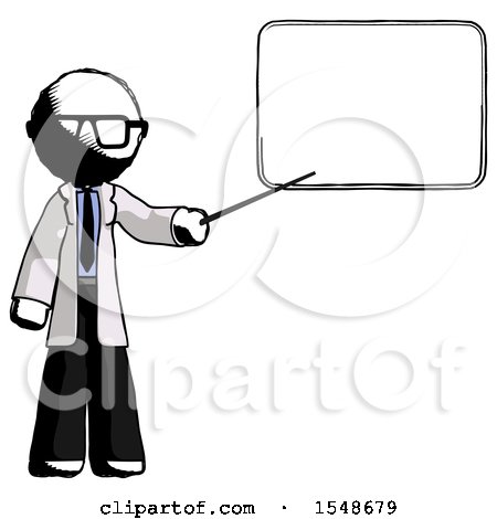 Ink Doctor Scientist Man Giving Presentation in Front of Dry-erase Board by Leo Blanchette