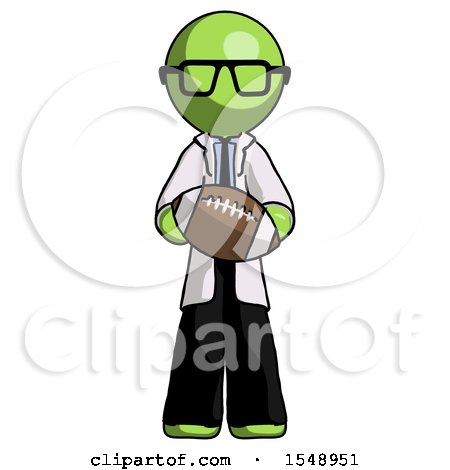 Green Doctor Scientist Man Giving Football to You by Leo Blanchette