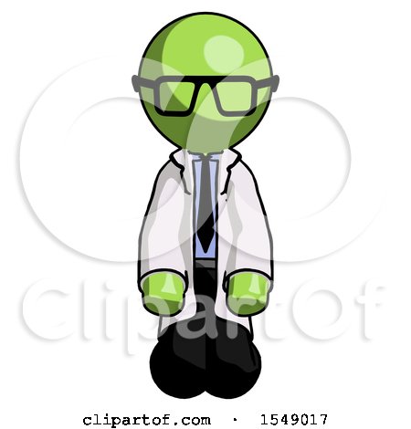 Green Doctor Scientist Man Kneeling Front Pose by Leo Blanchette