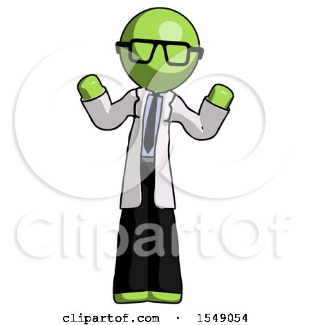 Green Doctor Scientist Man Shrugging Confused by Leo Blanchette