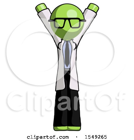 Green Doctor Scientist Man Hands up by Leo Blanchette