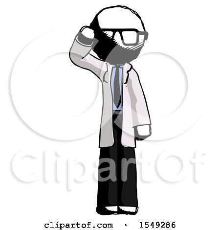 Ink Doctor Scientist Man Soldier Salute Pose by Leo Blanchette