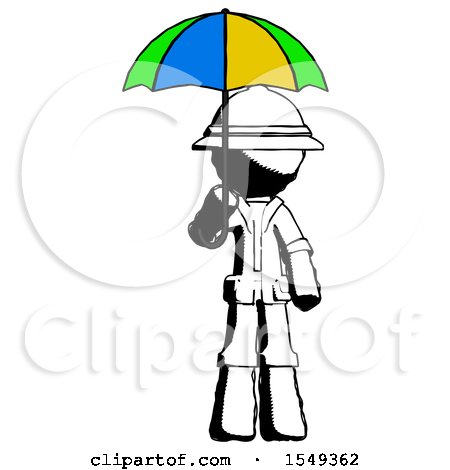 Ink Explorer Ranger Man Holding Umbrella Rainbow Colored by Leo Blanchette