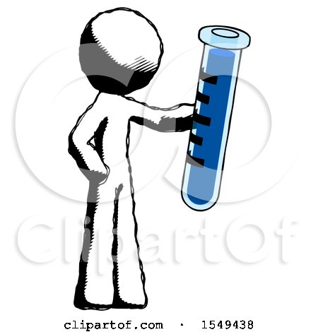 Ink Design Mascot Man Holding Large Test Tube by Leo Blanchette