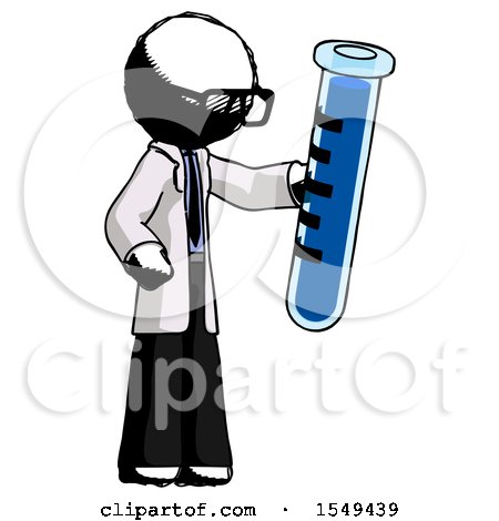 Ink Doctor Scientist Man Holding Large Test Tube by Leo Blanchette