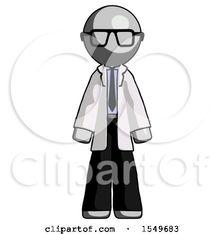 Gray Doctor Scientist Man Standing Facing Forward by Leo Blanchette