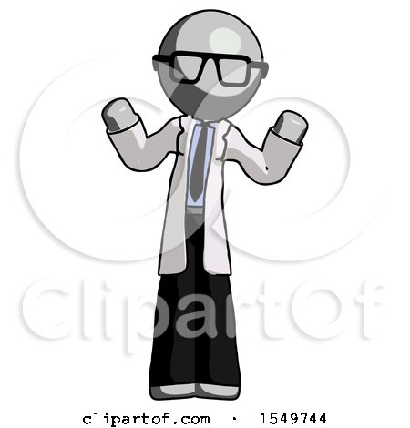 Gray Doctor Scientist Man Shrugging Confused by Leo Blanchette