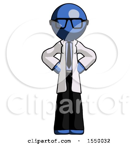 Blue Doctor Scientist Man Hands on Hips by Leo Blanchette