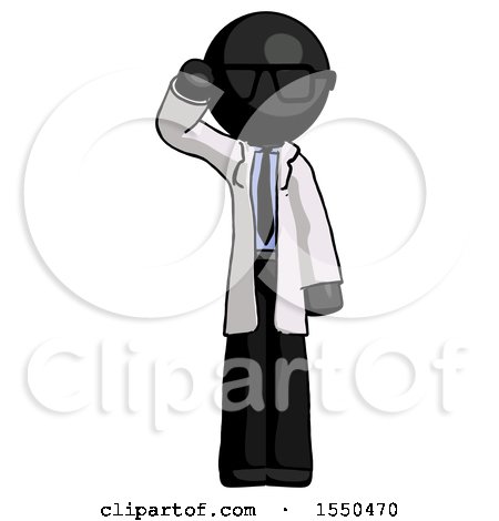 Black Doctor Scientist Man Soldier Salute Pose by Leo Blanchette