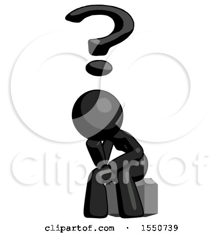 Black Design Mascot Woman Thinker Question Mark Concept by Leo Blanchette