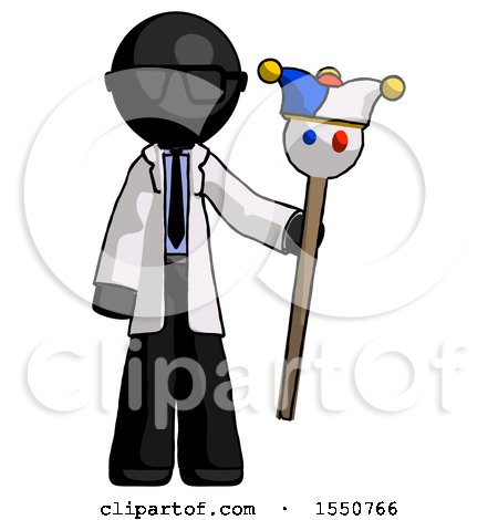Black Doctor Scientist Man Holding Jester Staff by Leo Blanchette