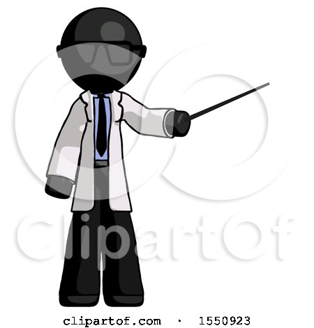 Black Doctor Scientist Man Teacher or Conductor with Stick or Baton Directing by Leo Blanchette