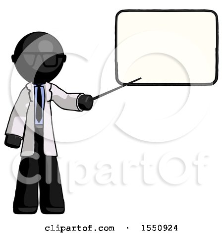 Black Doctor Scientist Man Giving Presentation in Front of Dry-erase Board by Leo Blanchette
