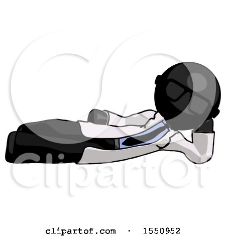 Black Doctor Scientist Man Reclined on Side by Leo Blanchette