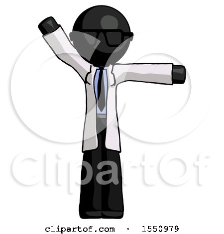 Black Doctor Scientist Man Directing Traffic Right by Leo Blanchette