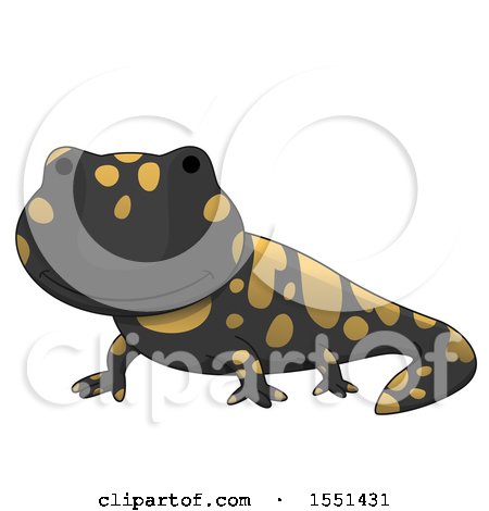 Clipart of a Cute Salamander - Royalty Free Vector Illustration by BNP Design Studio