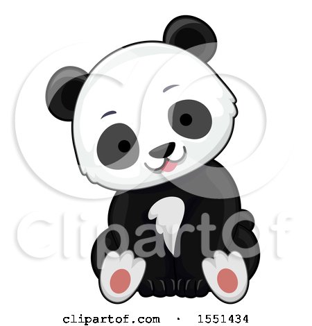 Clipart of a Cute Panda Cub - Royalty Free Vector Illustration by BNP Design Studio