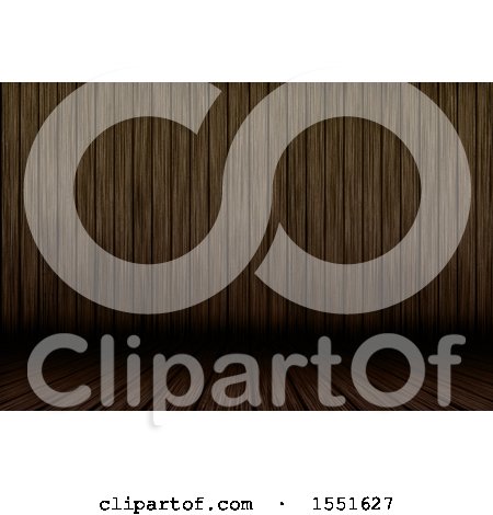 Clipart of a 3d Wooden Interior - Royalty Free Illustration by KJ Pargeter