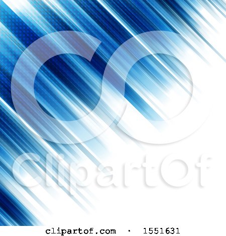Clipart of a Background of Blue Streaks on White - Royalty Free Vector Illustration by KJ Pargeter
