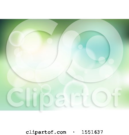 Clipart of a Green Bokeh Lights Background - Royalty Free Vector Illustration by KJ Pargeter