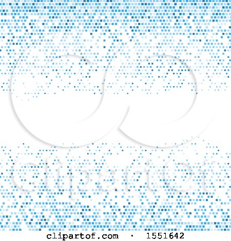 Clipart of a Blue Pixel Background - Royalty Free Vector Illustration by KJ Pargeter