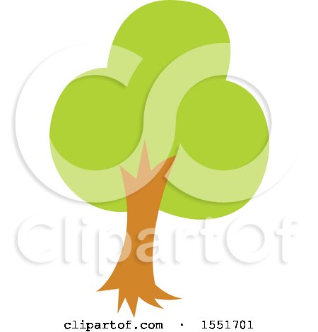 Clipart of a Green Tree - Royalty Free Vector Illustration by Cherie Reve