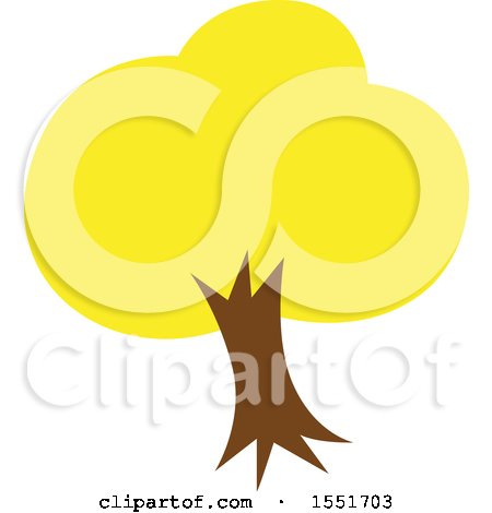 Clipart of a Yellow Tree - Royalty Free Vector Illustration by Cherie Reve