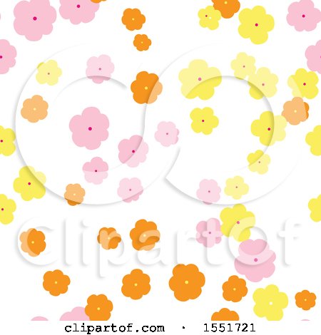 Clipart of a Flower Pattern - Royalty Free Vector Illustration by Cherie Reve