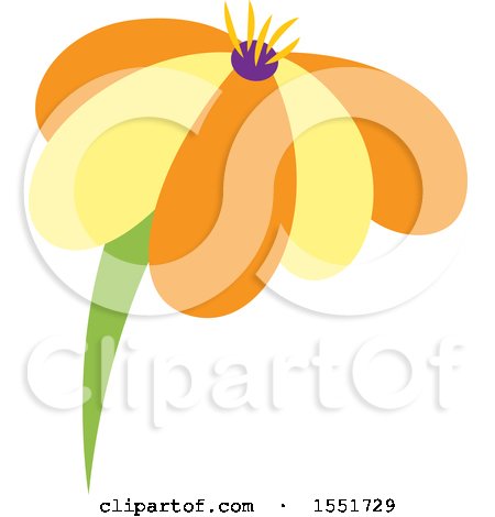 Clipart of a Daisy Flower - Royalty Free Vector Illustration by Cherie Reve