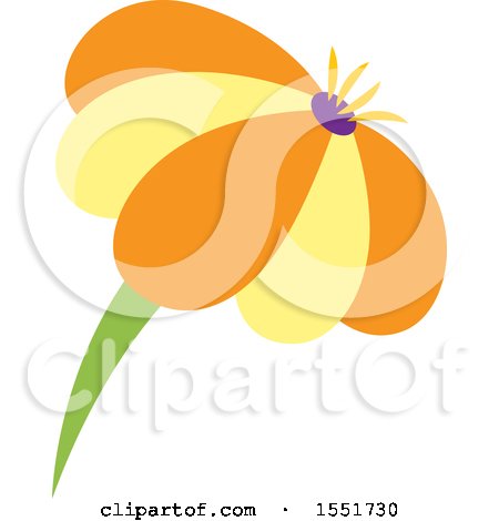 Clipart of a Daisy Flower - Royalty Free Vector Illustration by Cherie Reve