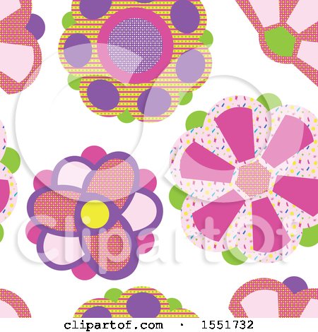 Clipart of a Flower Pattern - Royalty Free Vector Illustration by Cherie Reve
