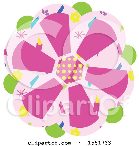Clipart of a Party Flower - Royalty Free Vector Illustration by Cherie Reve